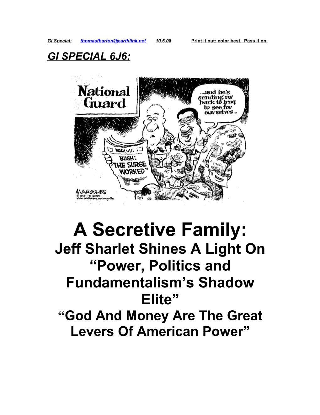 Jeff Sharlet Shines a Light on Power, Politics and Fundamentalism S Shadow Elite