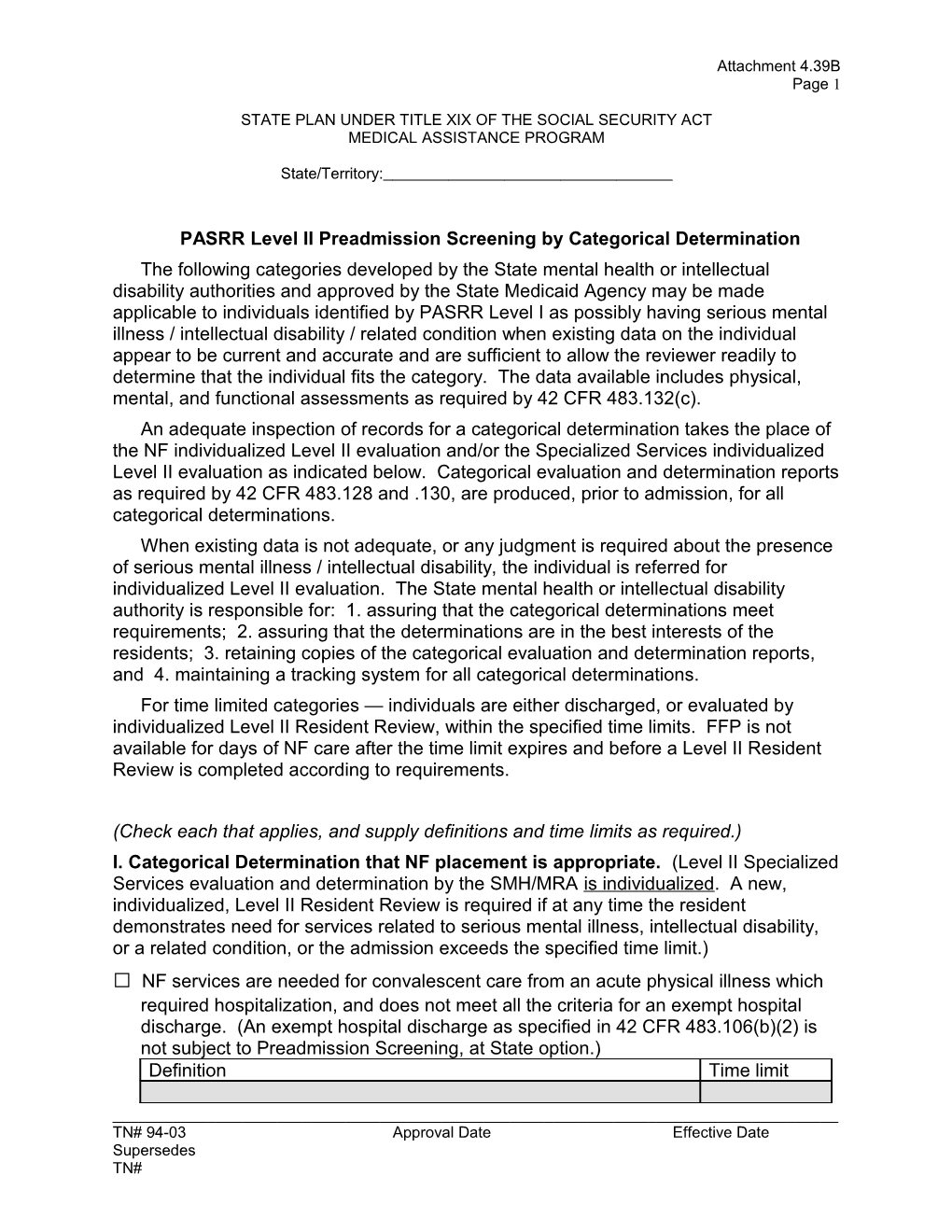 State Plan Under Title Xix of the Social Security Act