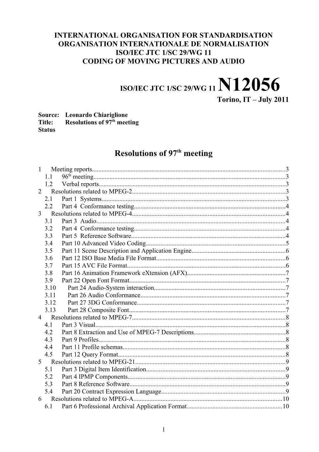 International Organisation for Standardisation s10