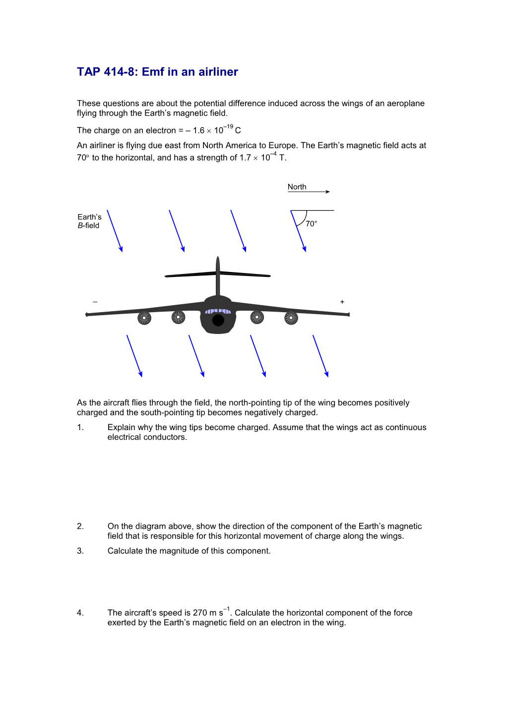 TAP 414-8: Emf in an Airliner