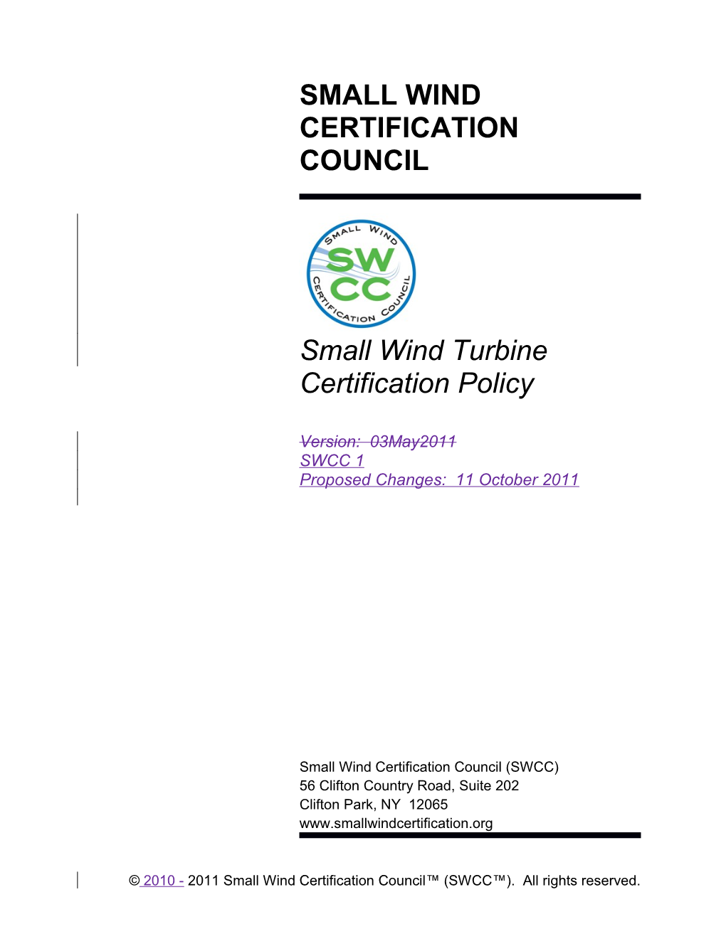 Small Wind Certification