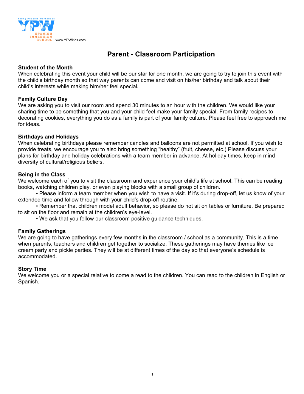 Staff Responsibilities for Standards