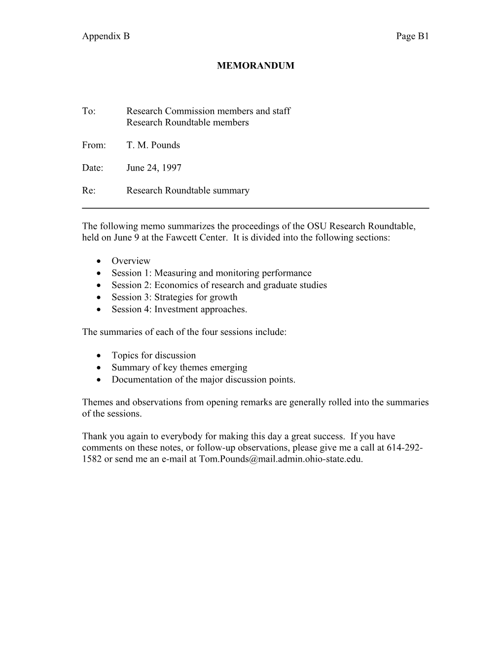 Appendix B: OSU Research Roundtable Discussion Notes Page B4