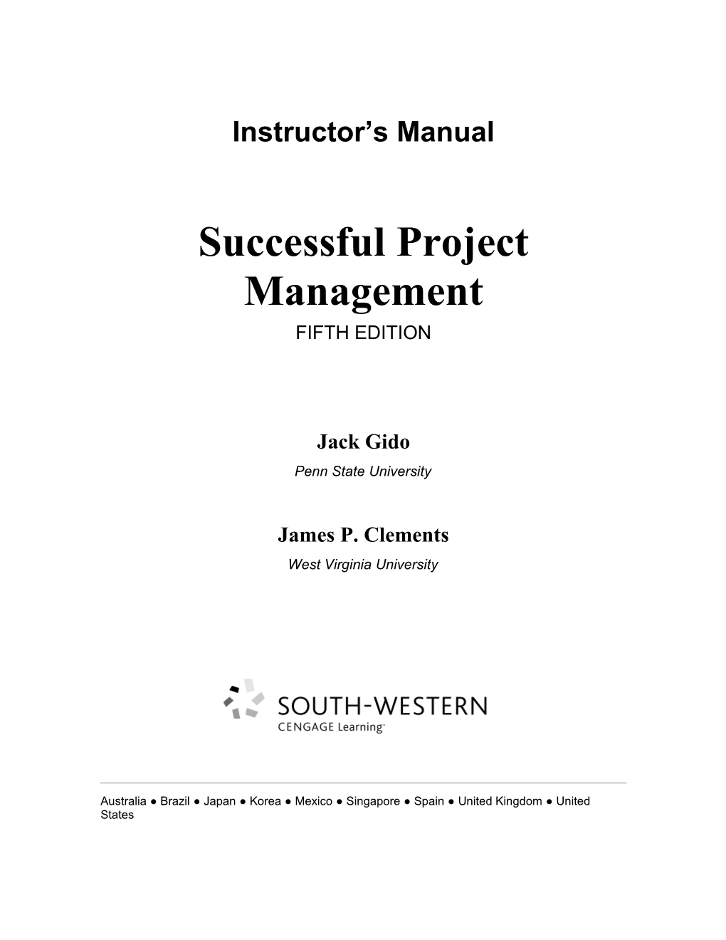 Full File at Solution-Manual-For-Successful-Project-Management-5Th-Edition-By-Gi