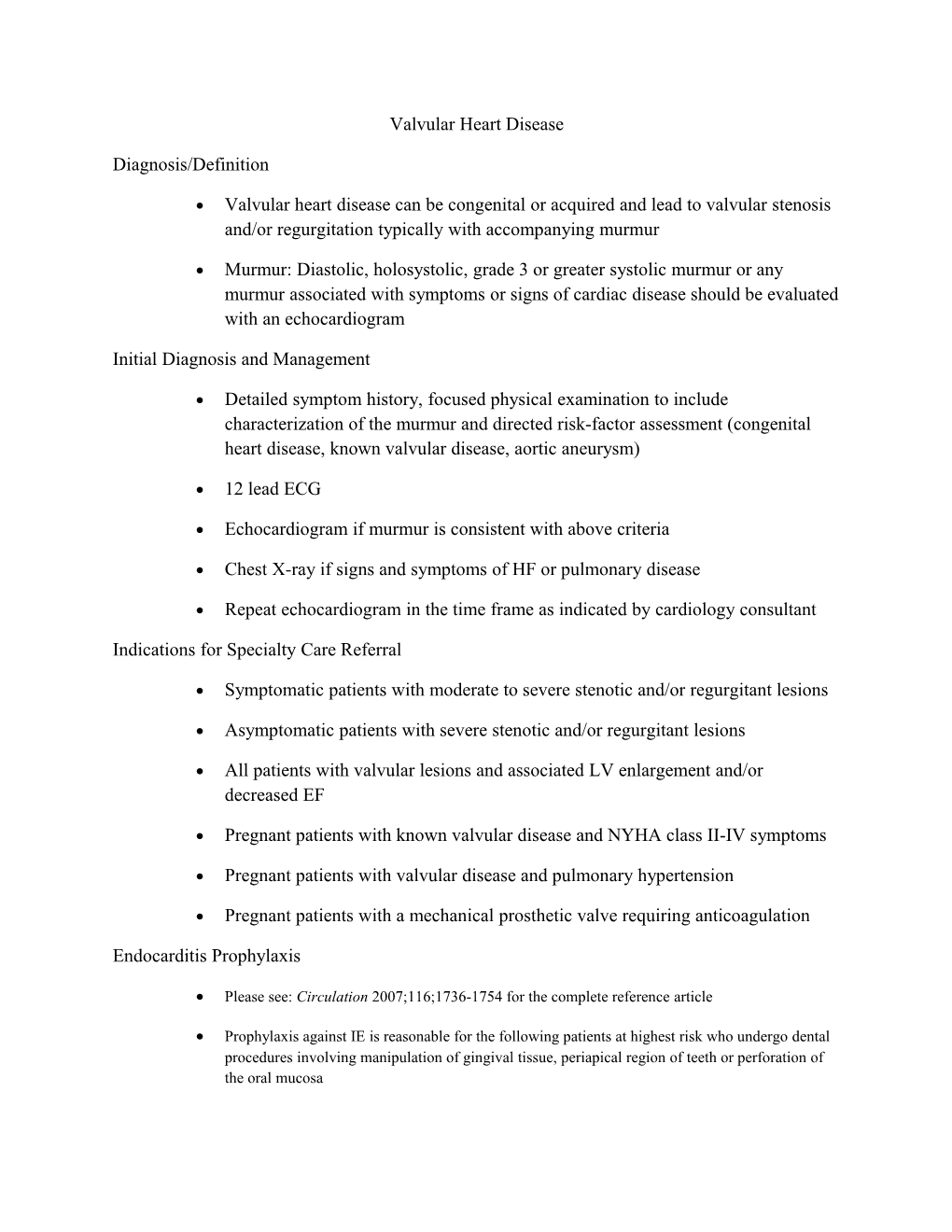 Valvular Heart Disease