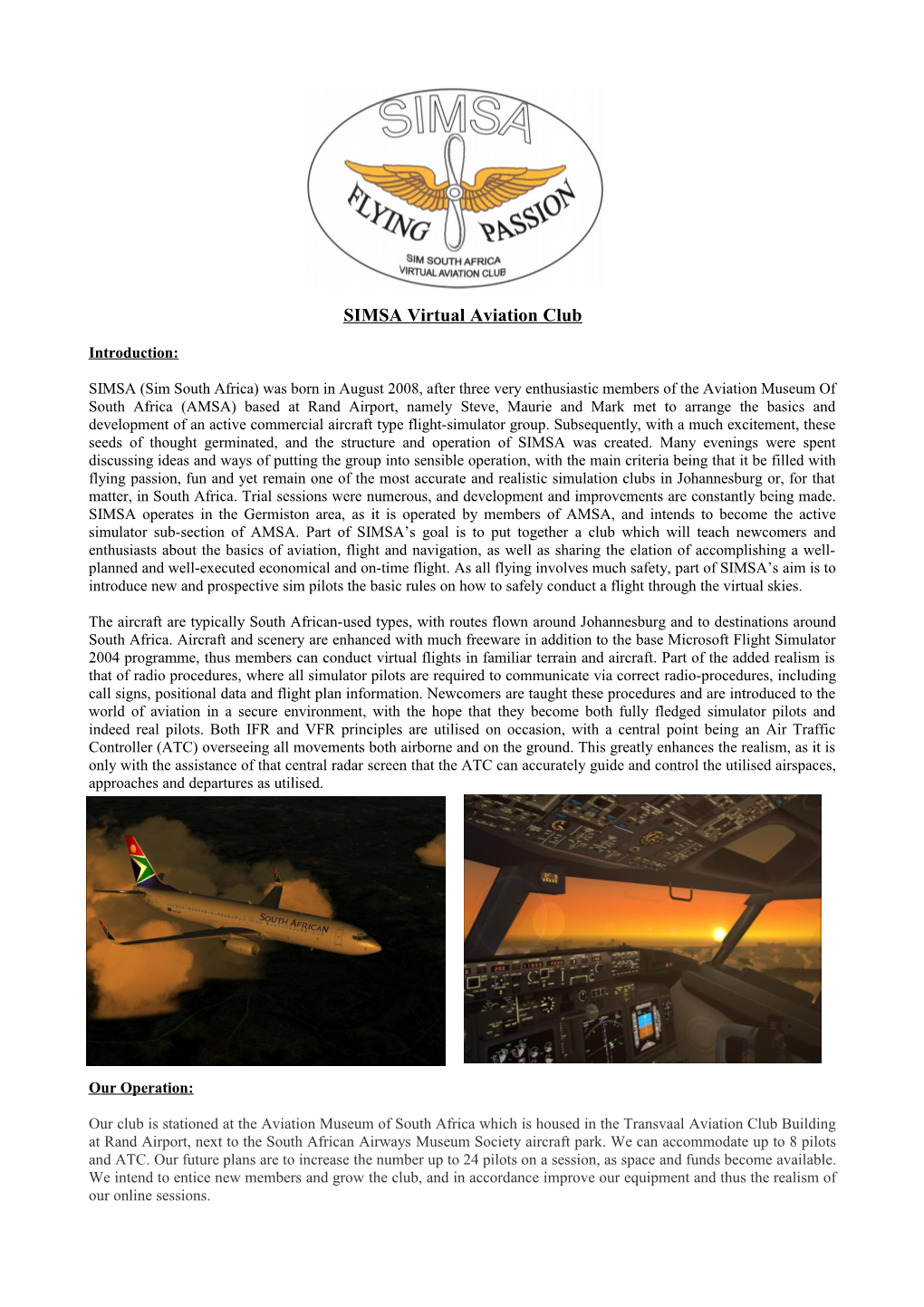 SIMSA Virtual Aviation Club