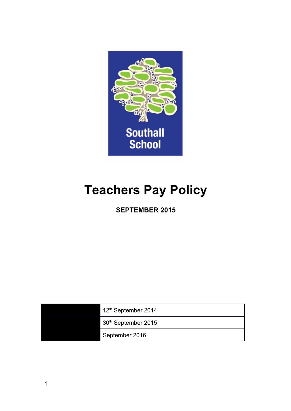 Model School Pay Policy First Draft