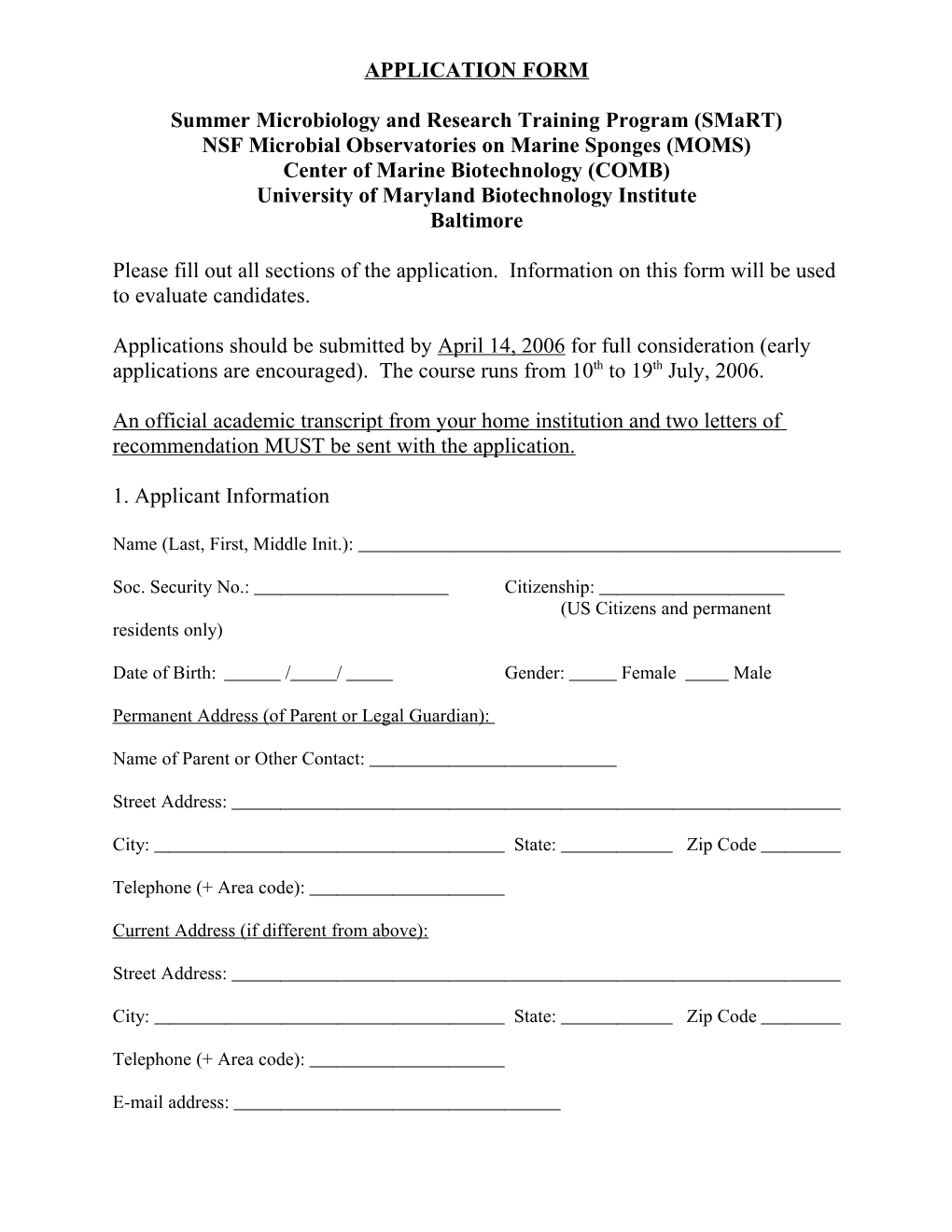 MEDIC-B Scholars Applicant Score Sheet