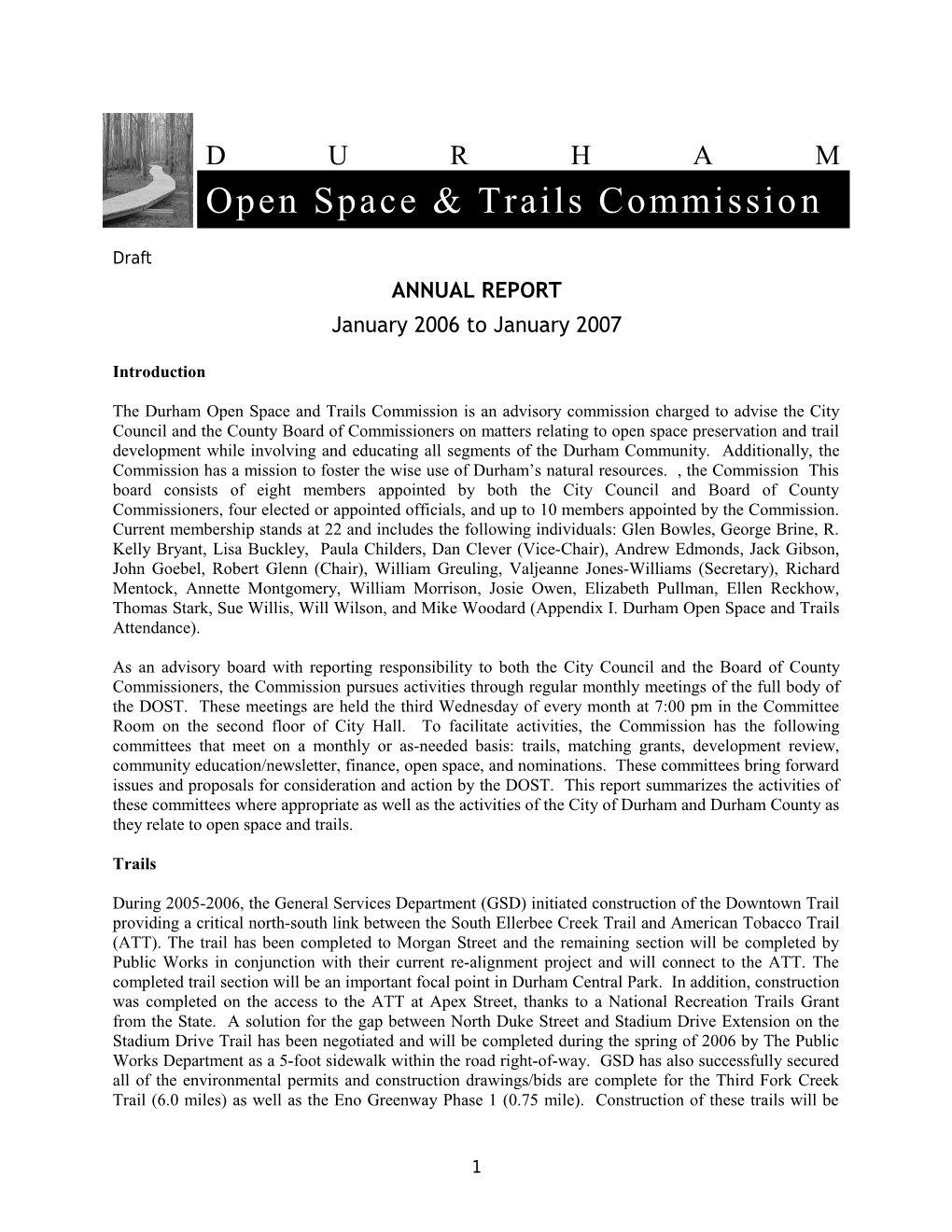 Durham Open Space and Trails Commission