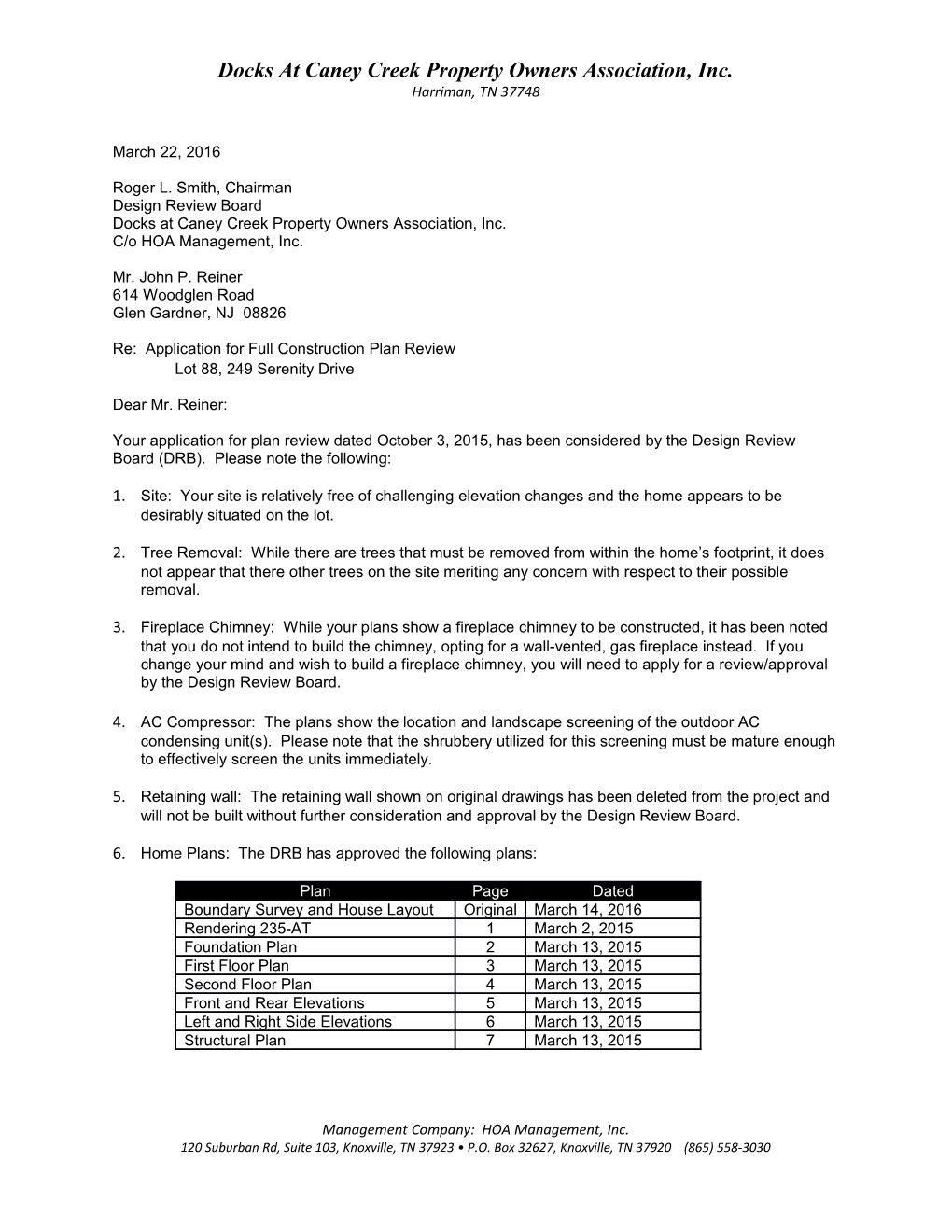 Application for Full Construction Design Review Page 2