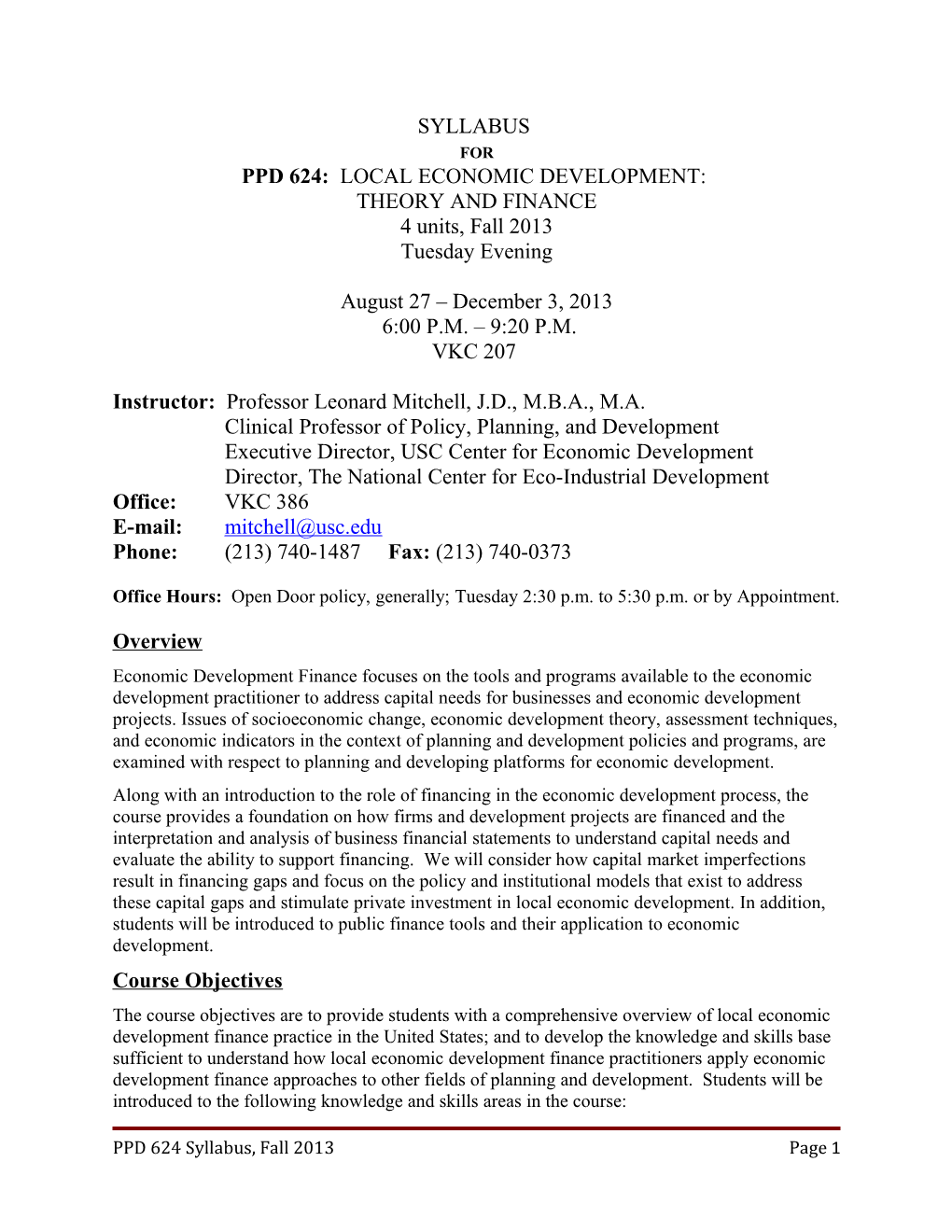 Ppd 624: Local Economic Development