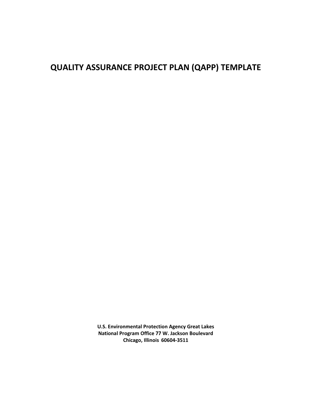 Qualityassuranceprojectplan(Qapp)Template