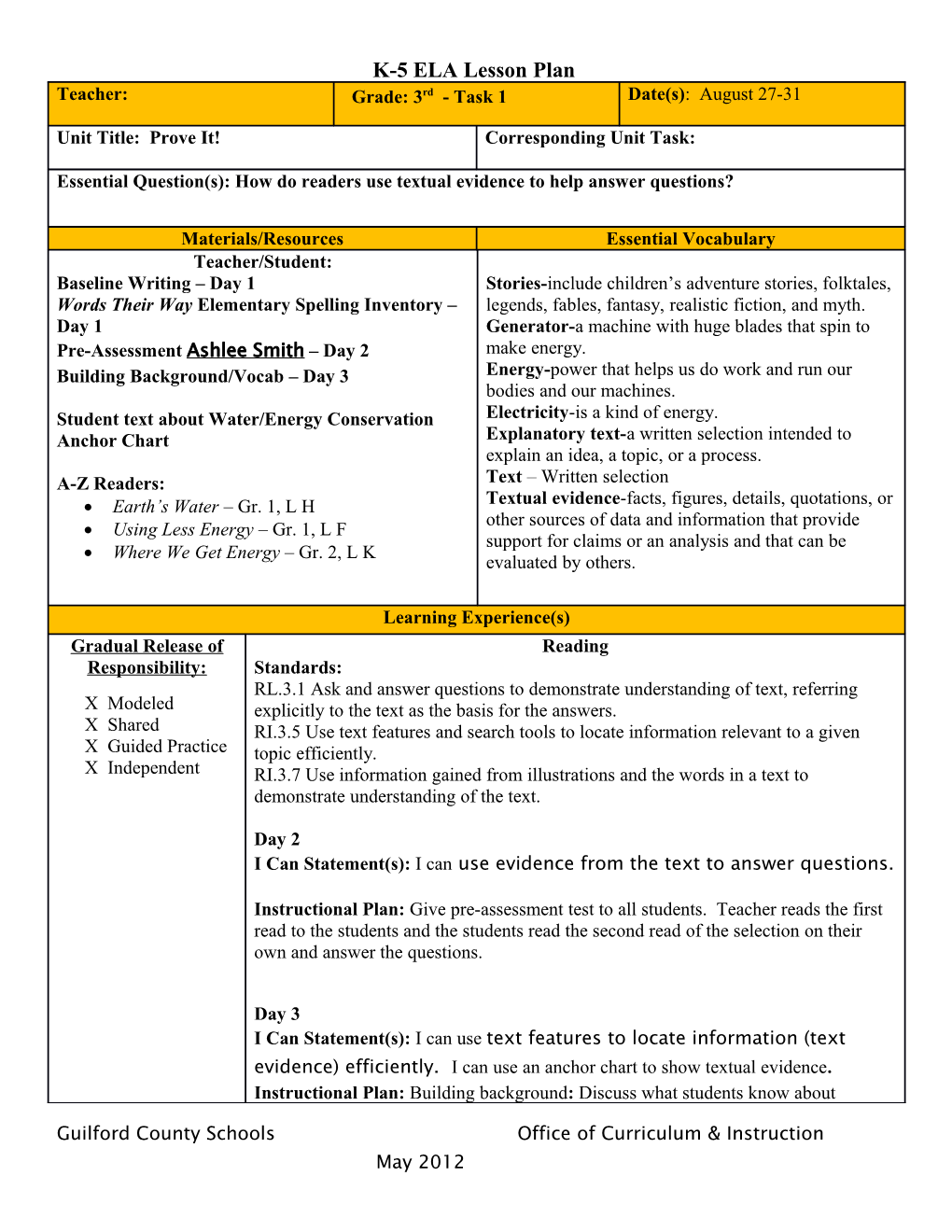 K-5 ELA Lesson Plan s1