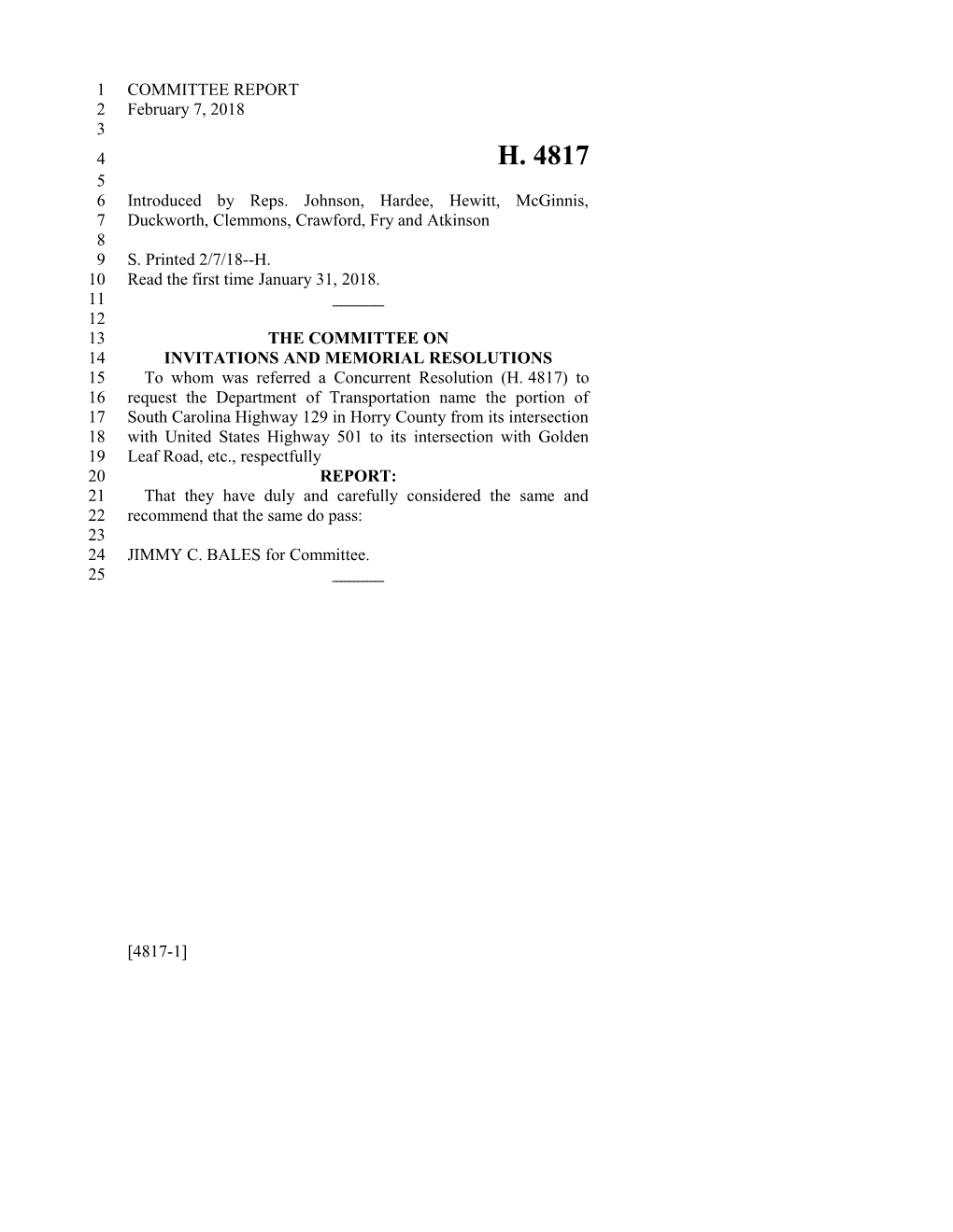 2017-2018 Bill 4817 Text of Previous Version (Feb. 7, 2018) - South Carolina Legislature Online