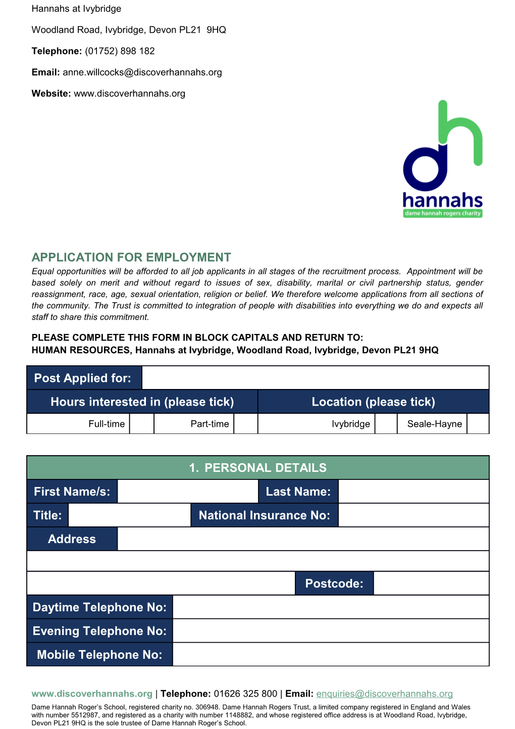 Application for Employment s38