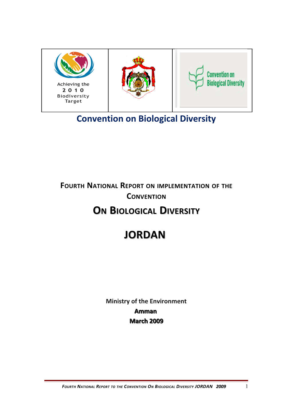 CBD Fourth National Report - Jordan (English Version)