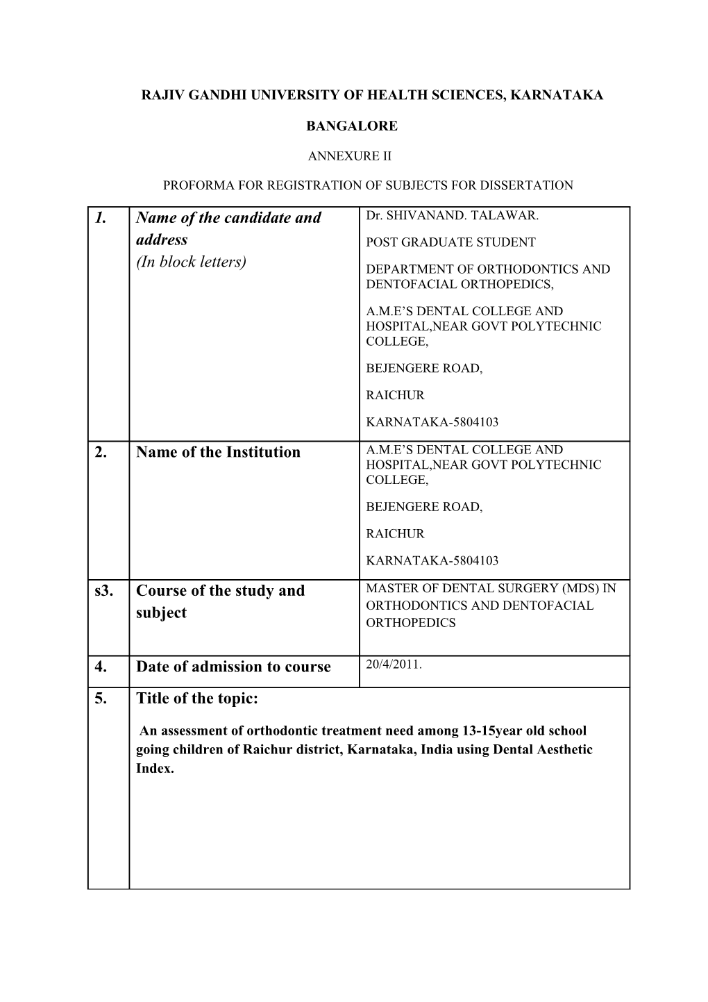 Rajiv Gandhi University of Health Sciences, Karnataka s32