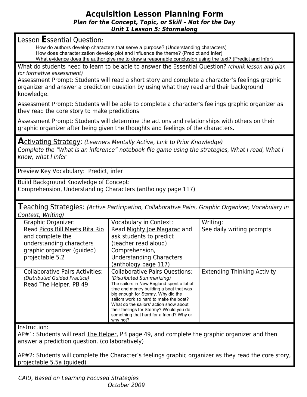 Acquisition Lesson Planning Form s1