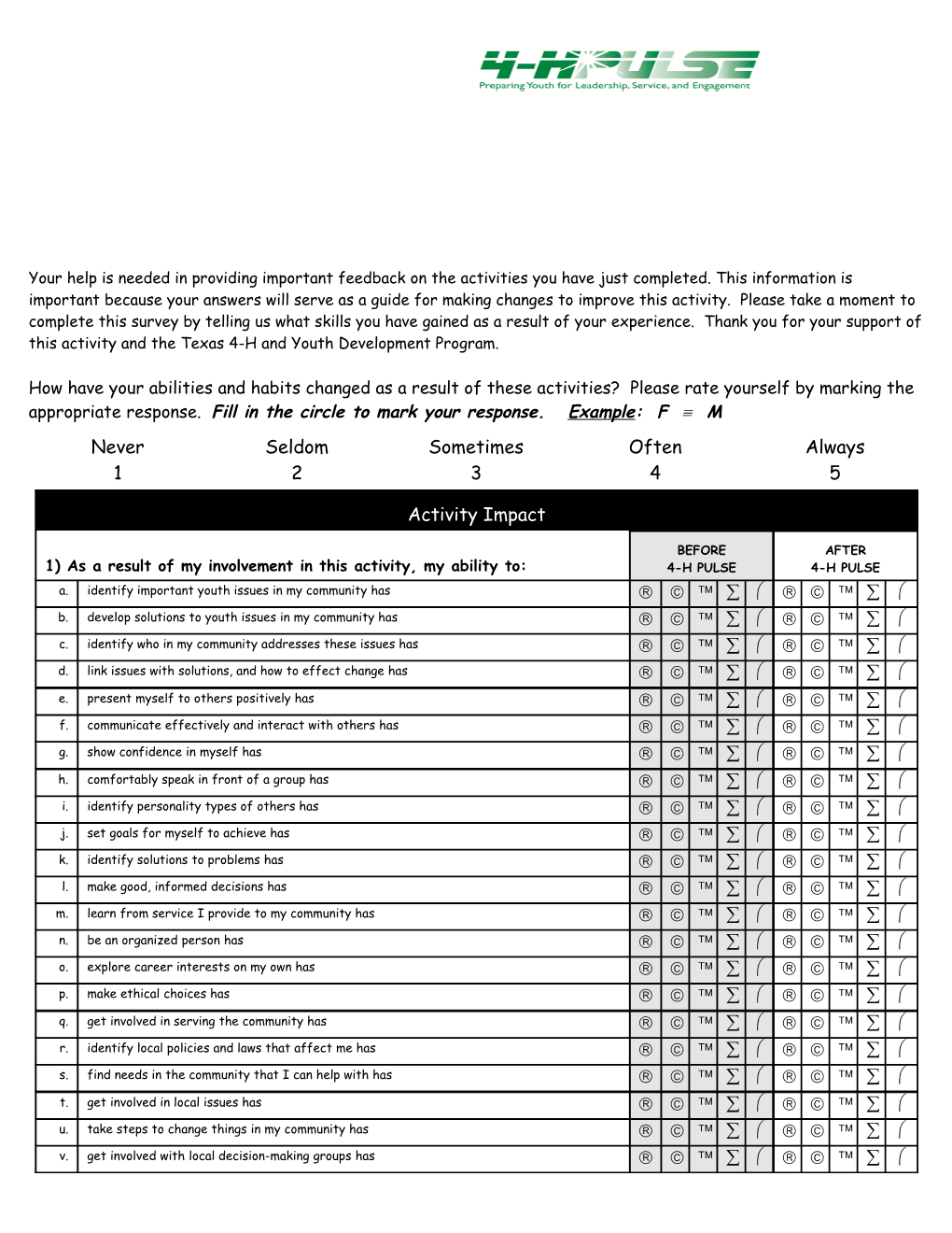 THANK YOU for Completing This Evaluation!