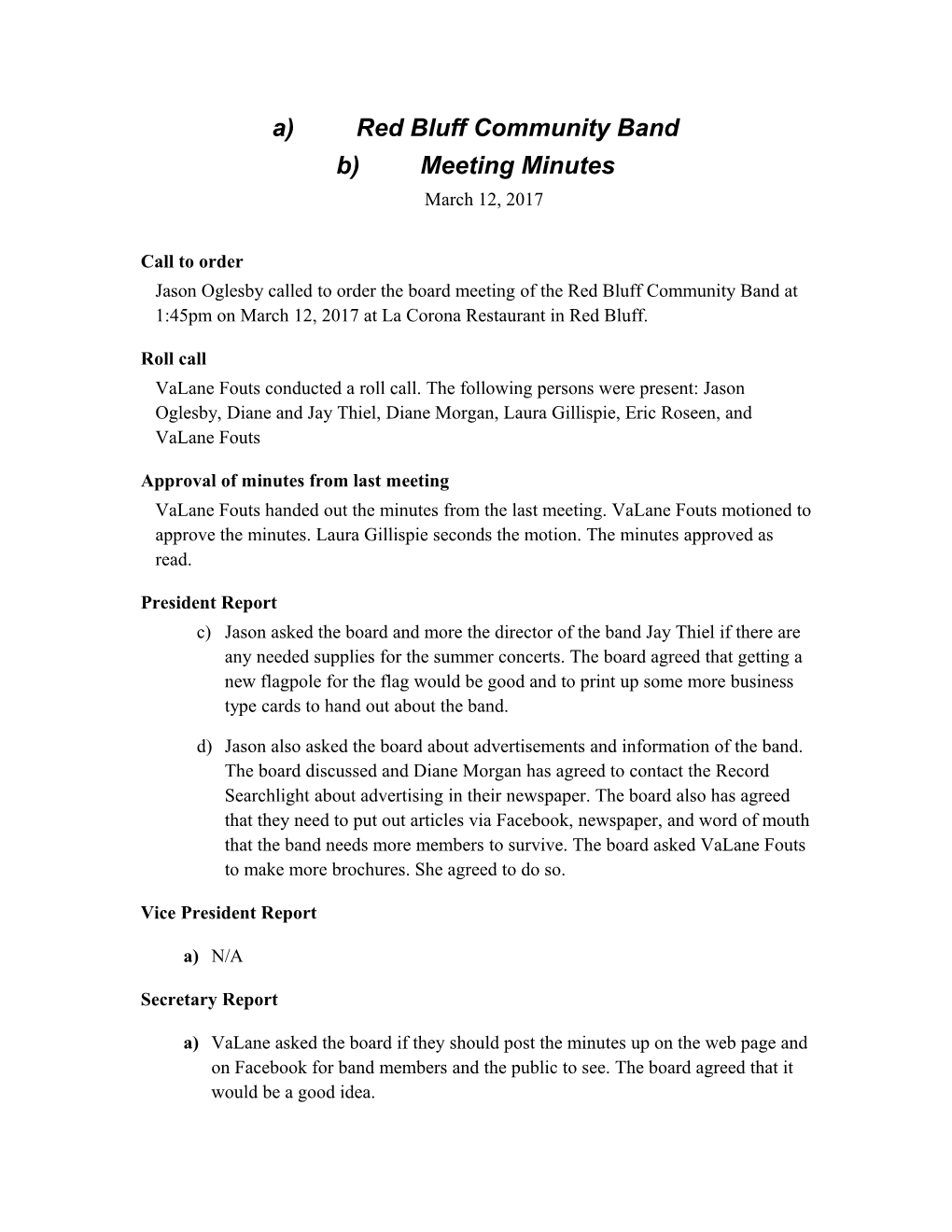 Formal Meeting Minutes s9