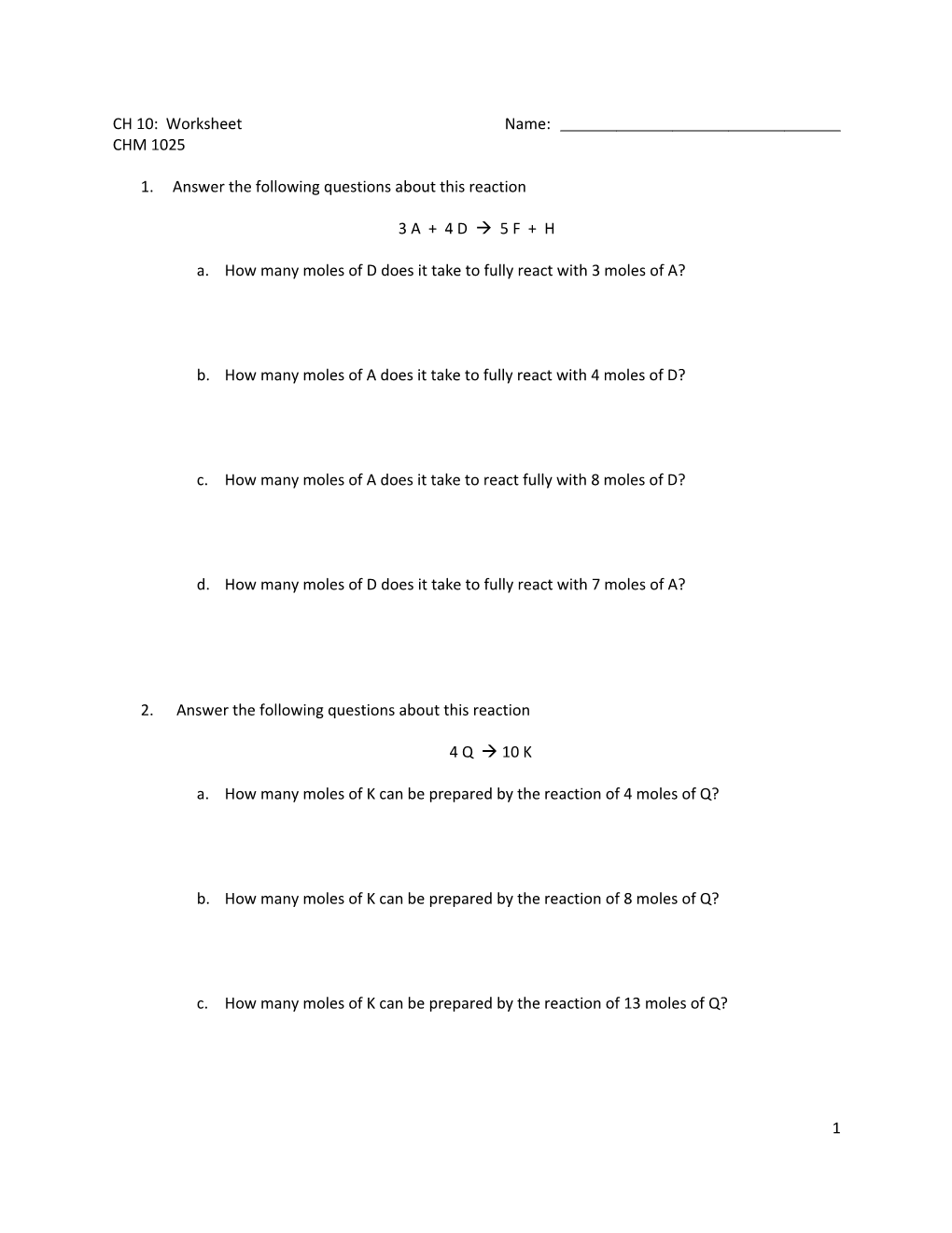 Answer the Following Questions About This Reaction