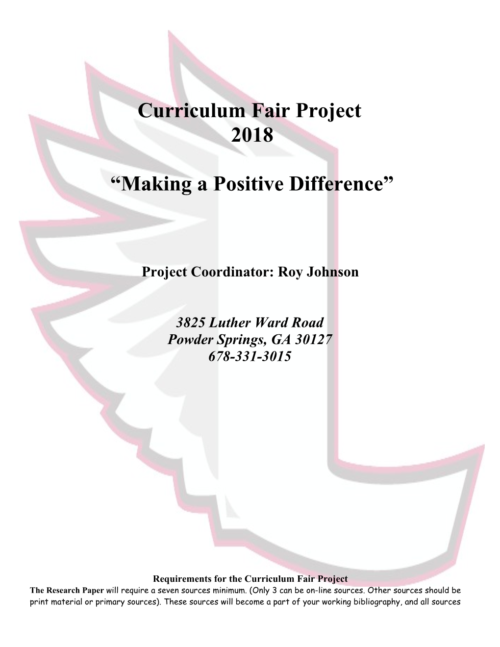 Lovinggood Middle School ALP Curriculum Fair Project, Spring, 2018