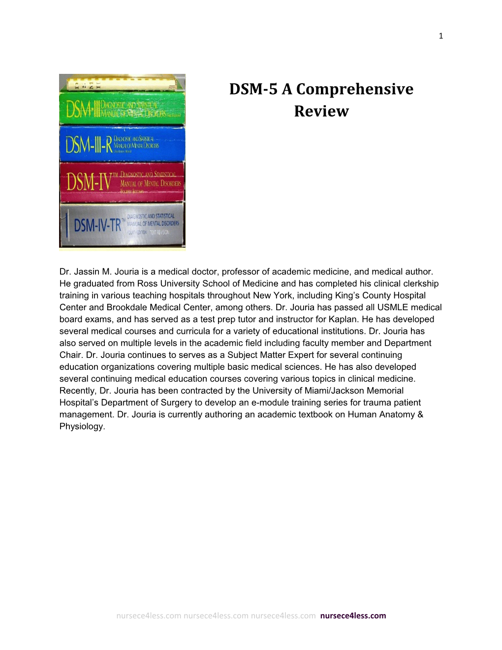 DSM-5 a Comprehensive Review