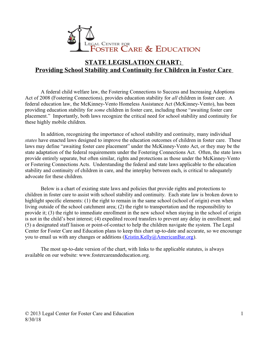 Providing School Stability and Continuity for Children in Foster Care