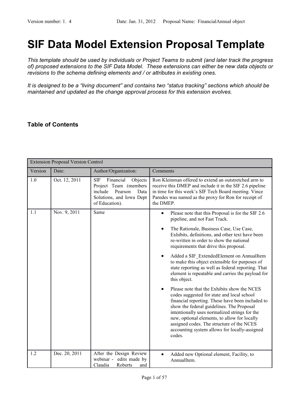 SIF Data Model Extension Proposal Template