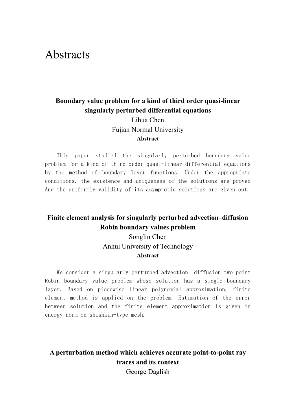 Boundary Value Problem for a Kind of Third Order Quasi-Linear Singularly Perturbed Differential