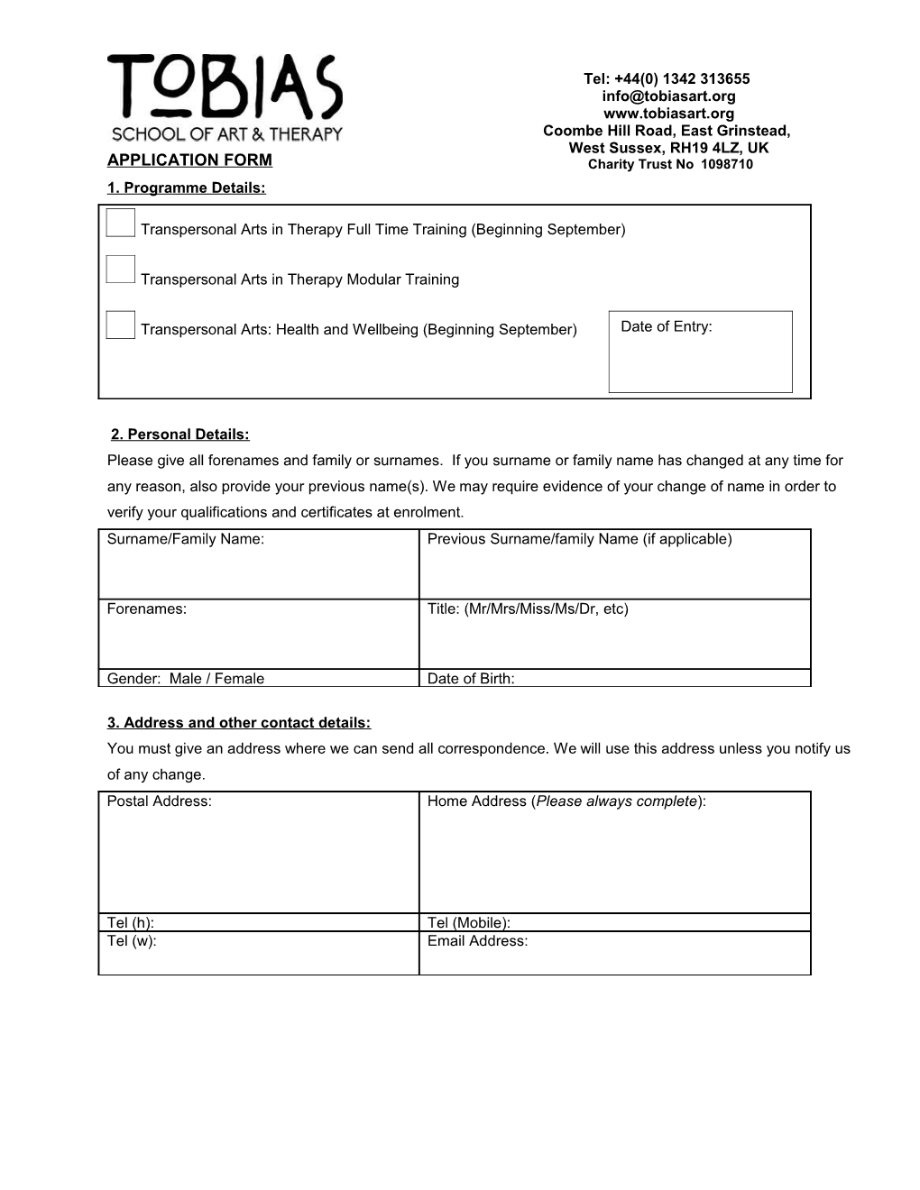 Application Form s10