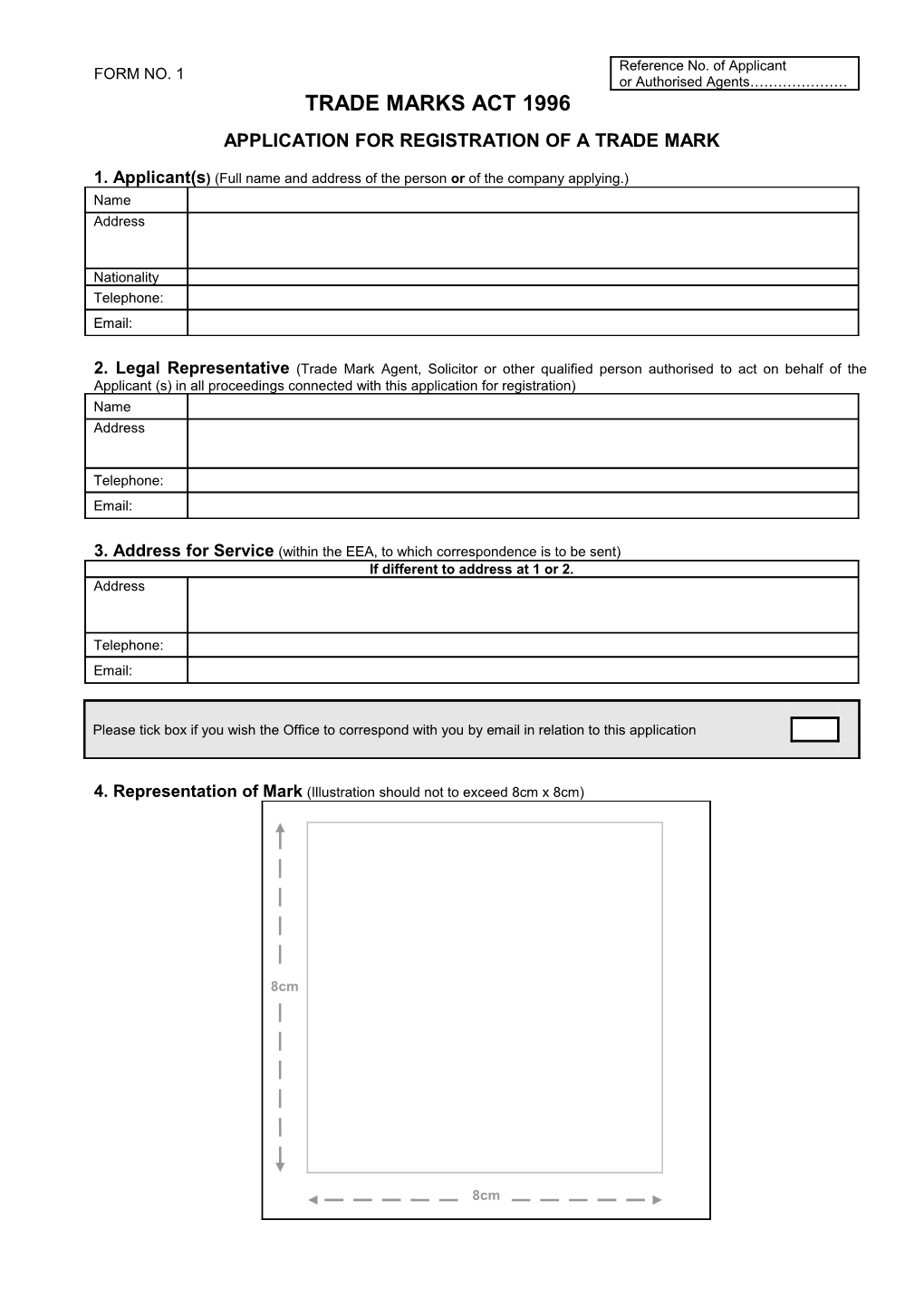 Application for Registration of a Trade Mark