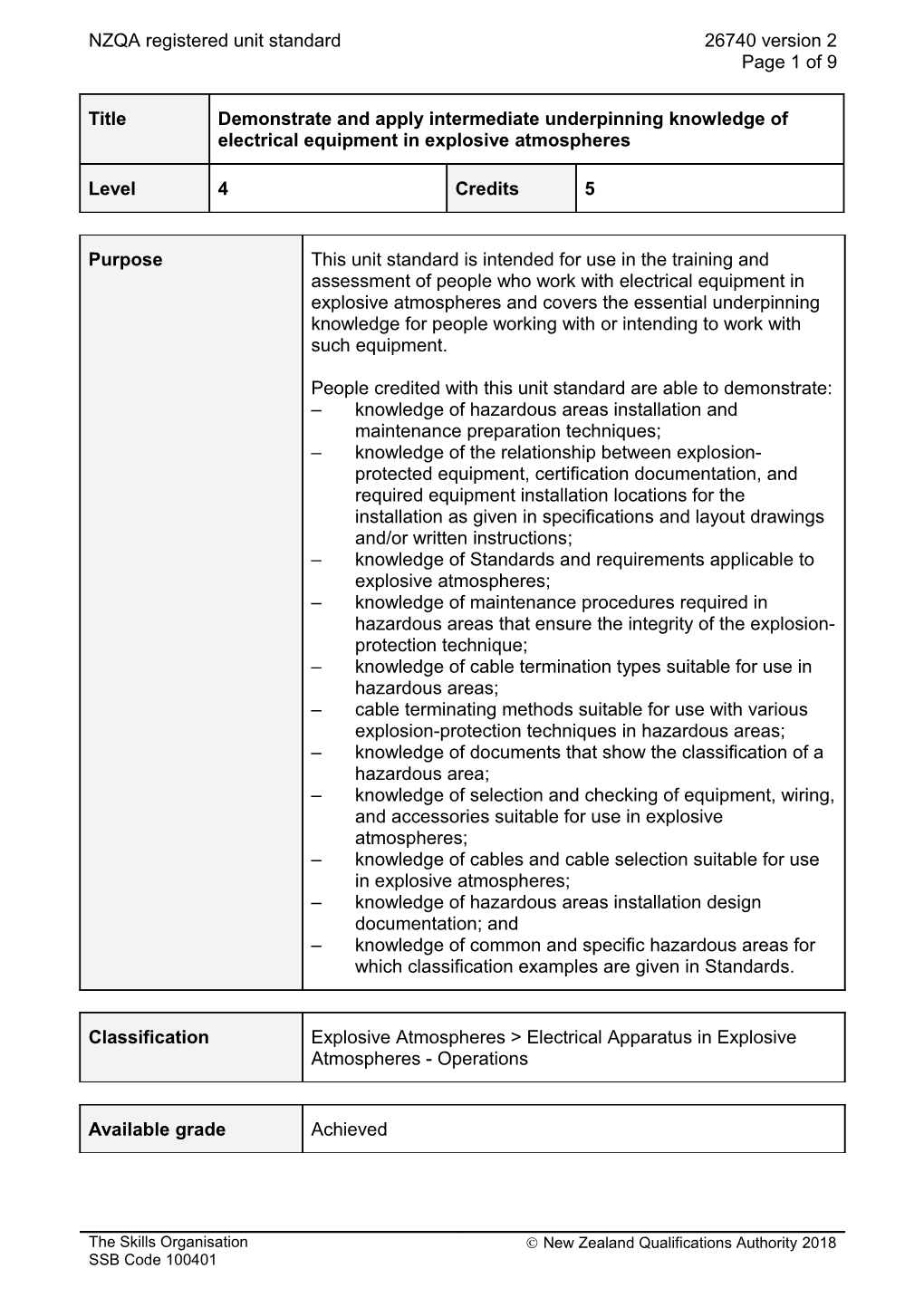 26740 Demonstrate and Apply Intermediate Underpinning Knowledge of Electrical Equipment