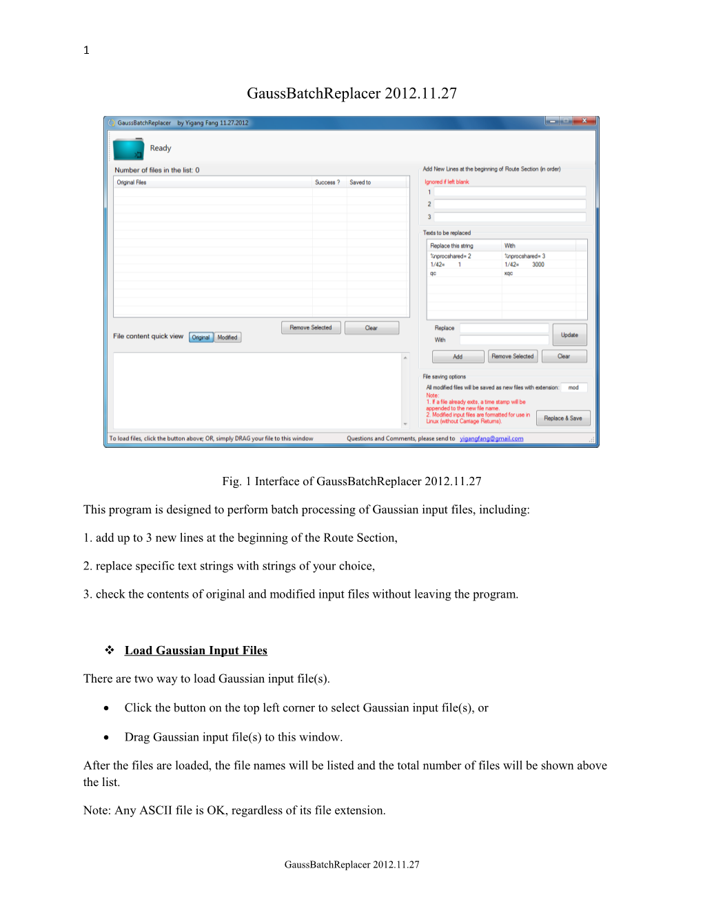 This Program Is Designed to Perform Batch Processing of Gaussian Input Files, Including