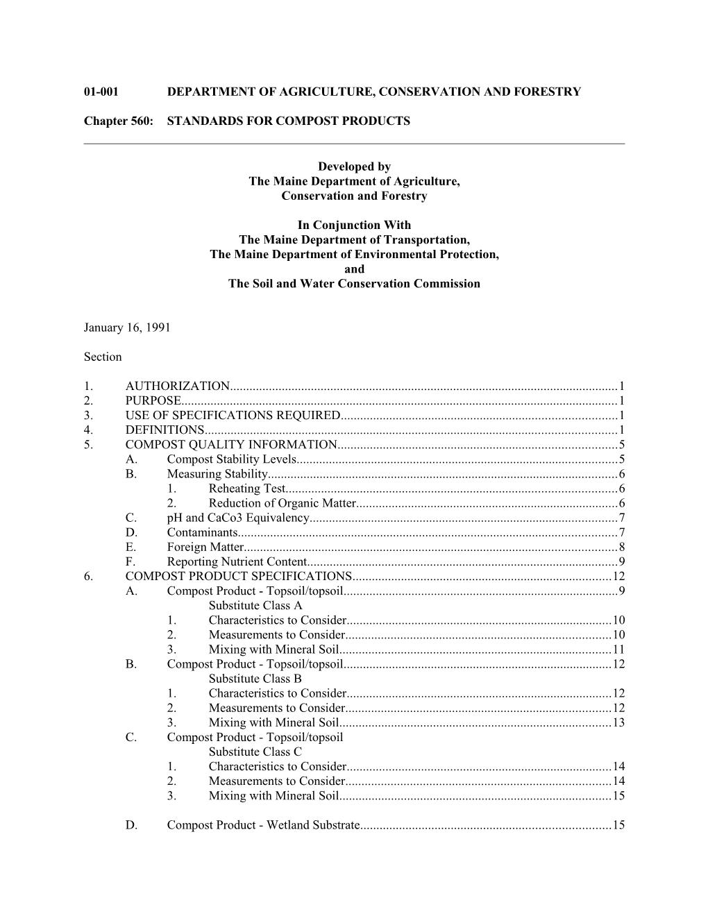 01-001 Department of Agriculture, Conservation and Forestry