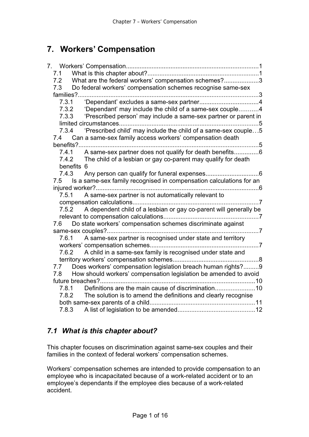 7. Workers Compensation