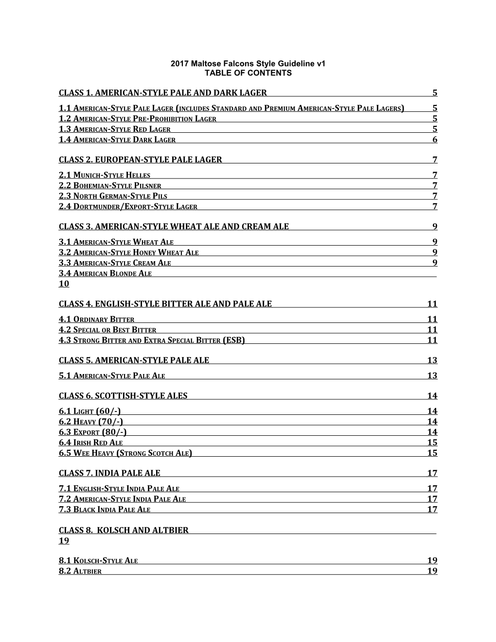 2001 Maltose Falcons Competition Style Descriptions s1