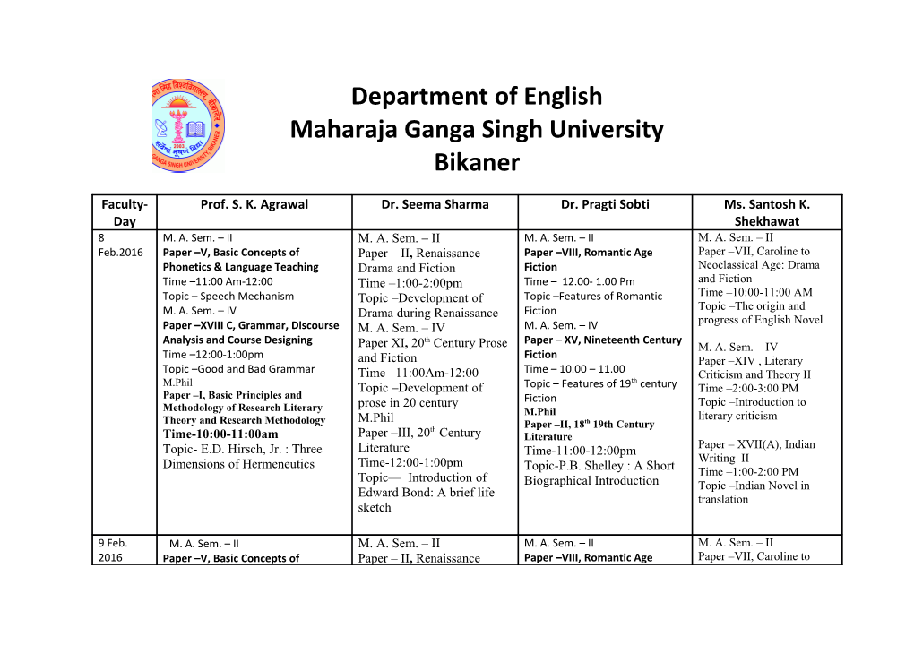 Maharaja Ganga Singh University