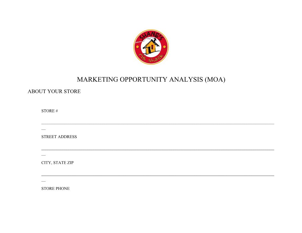 Marketing Opportunity Analysis (Moa)