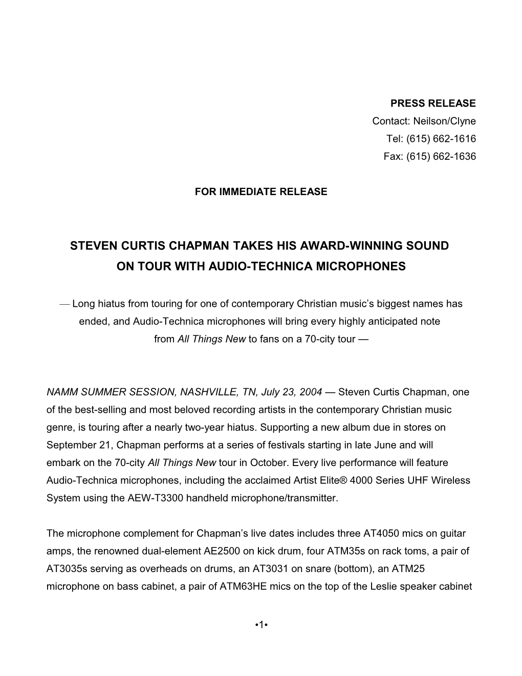 Steven Curtis Chapman Takes His Award-Winning Sound