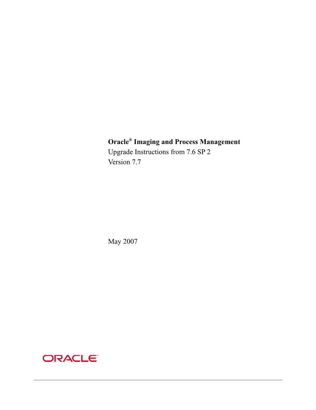 Oracle Imaging and Process Management