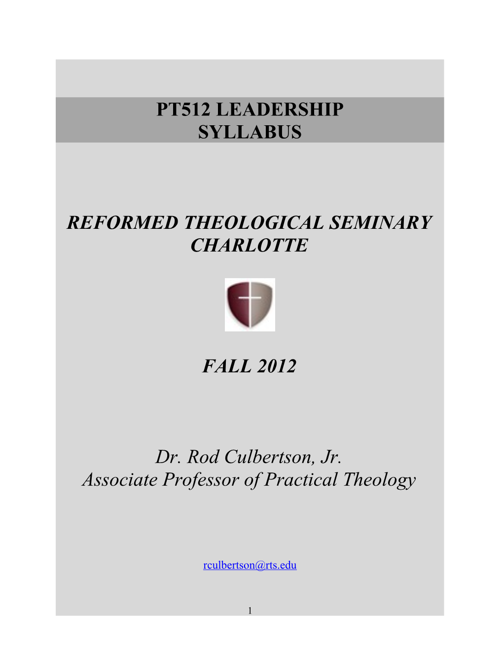 Pt 512 Leadership Syllabus