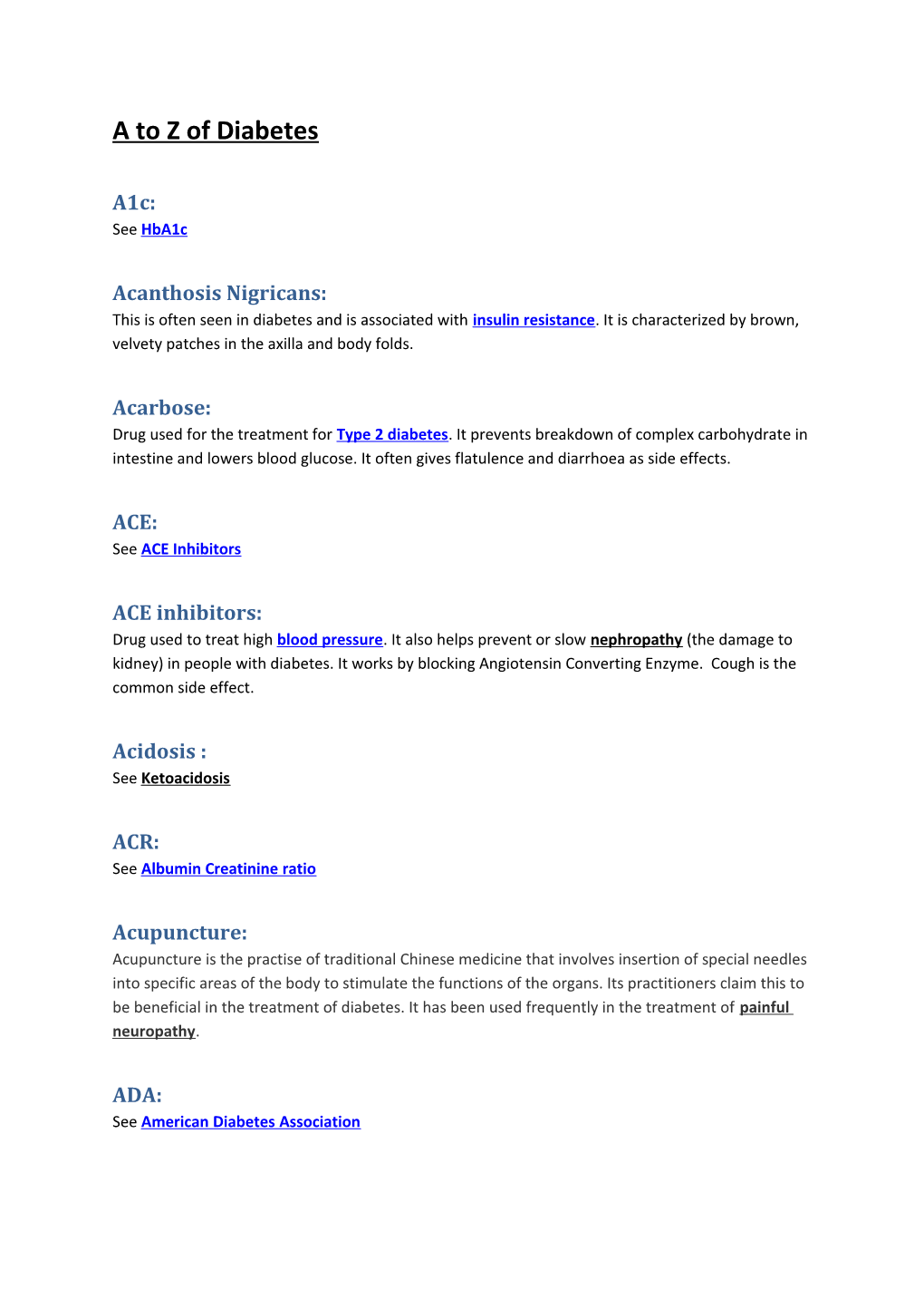 Acanthosis Nigricans