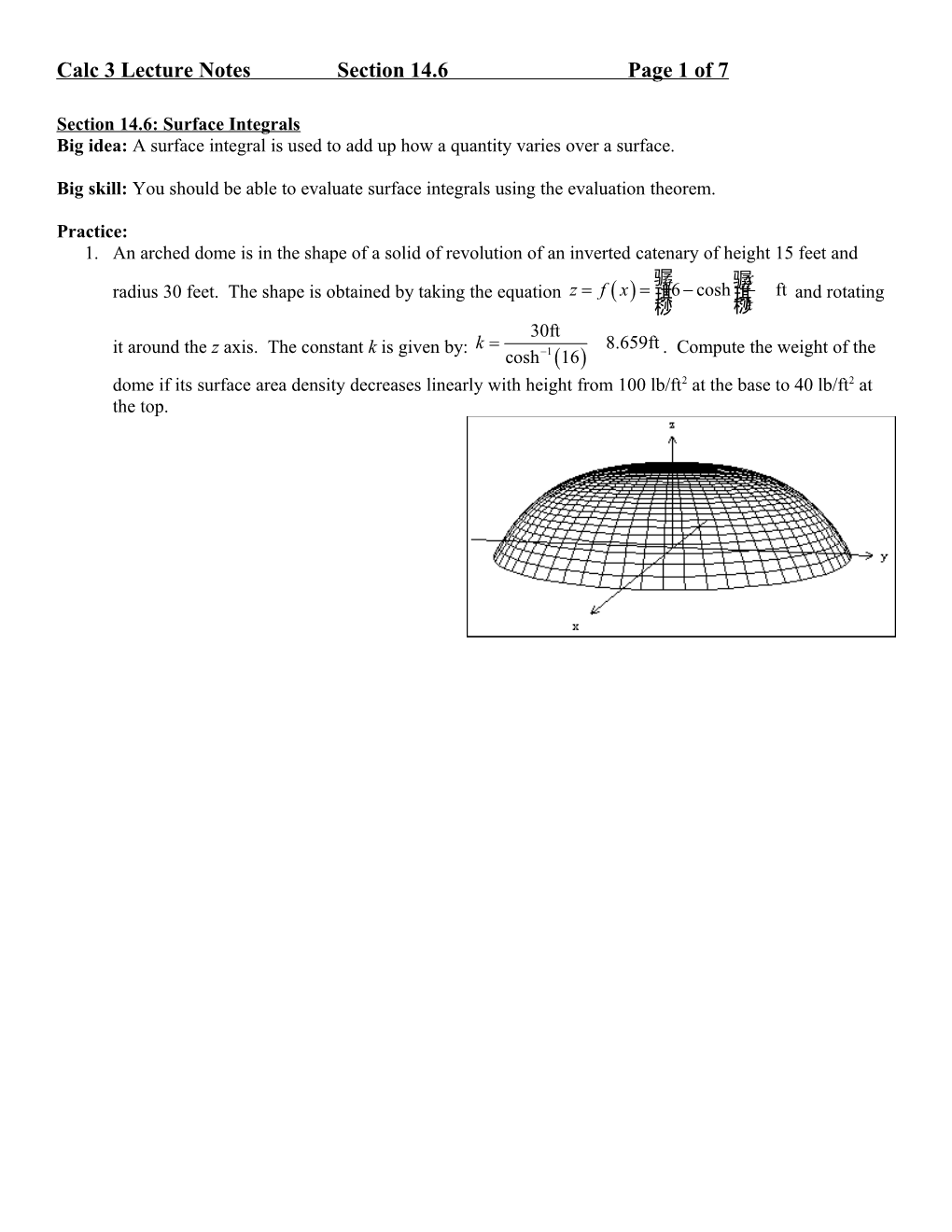 Calculus 3 Lecture Notes, Section 14.6