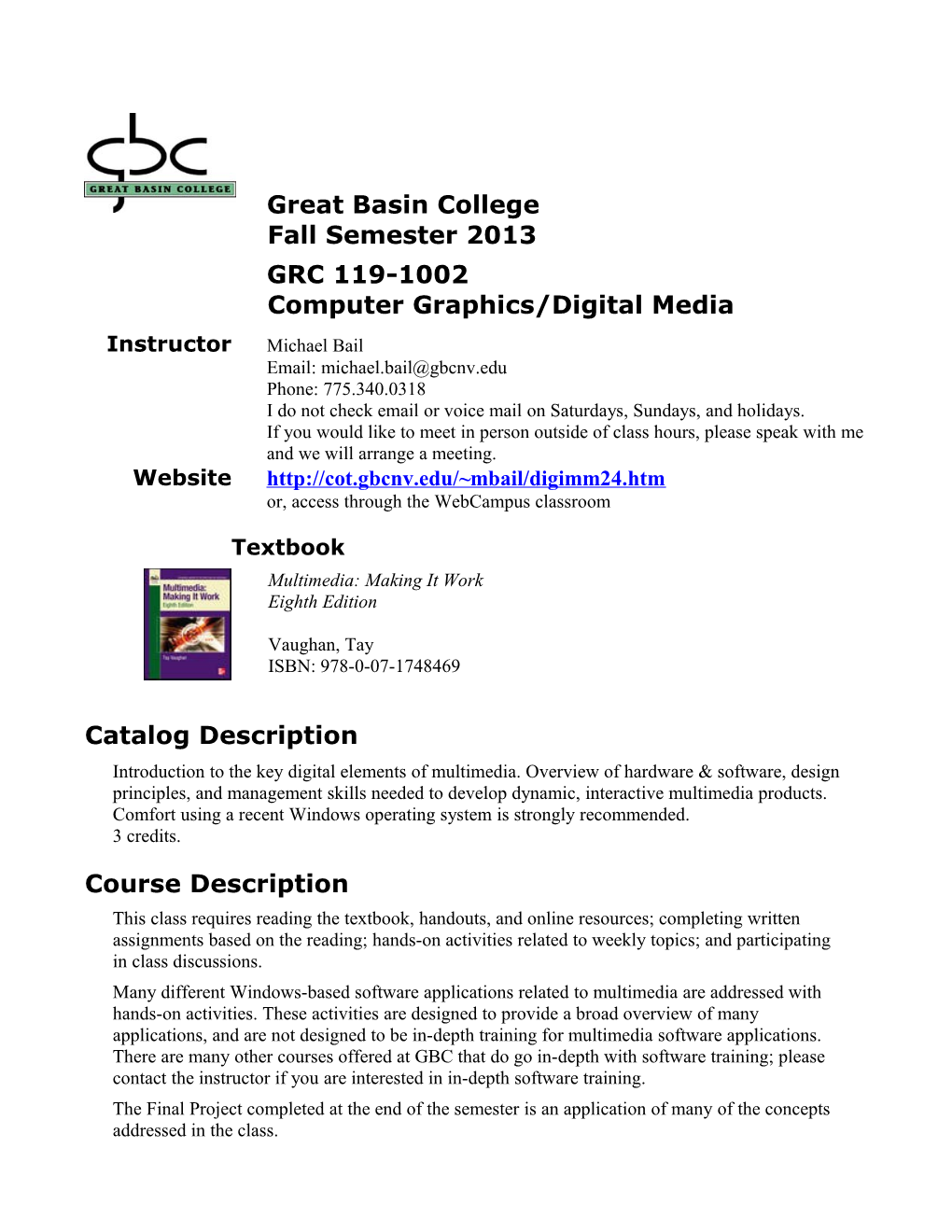 Computer Graphics/Digital Media