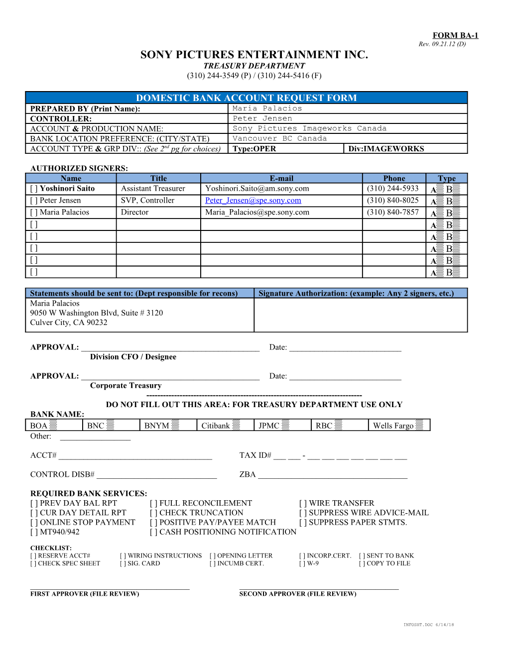 Sony Pictures Entertainment Inc