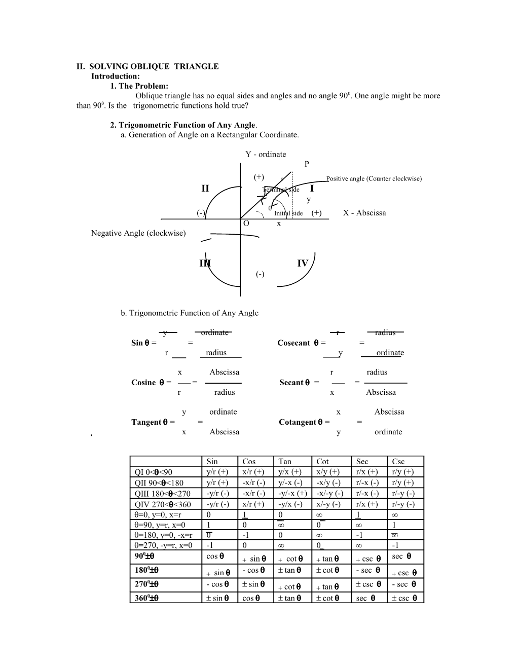 2. Solving Oblique Triangle