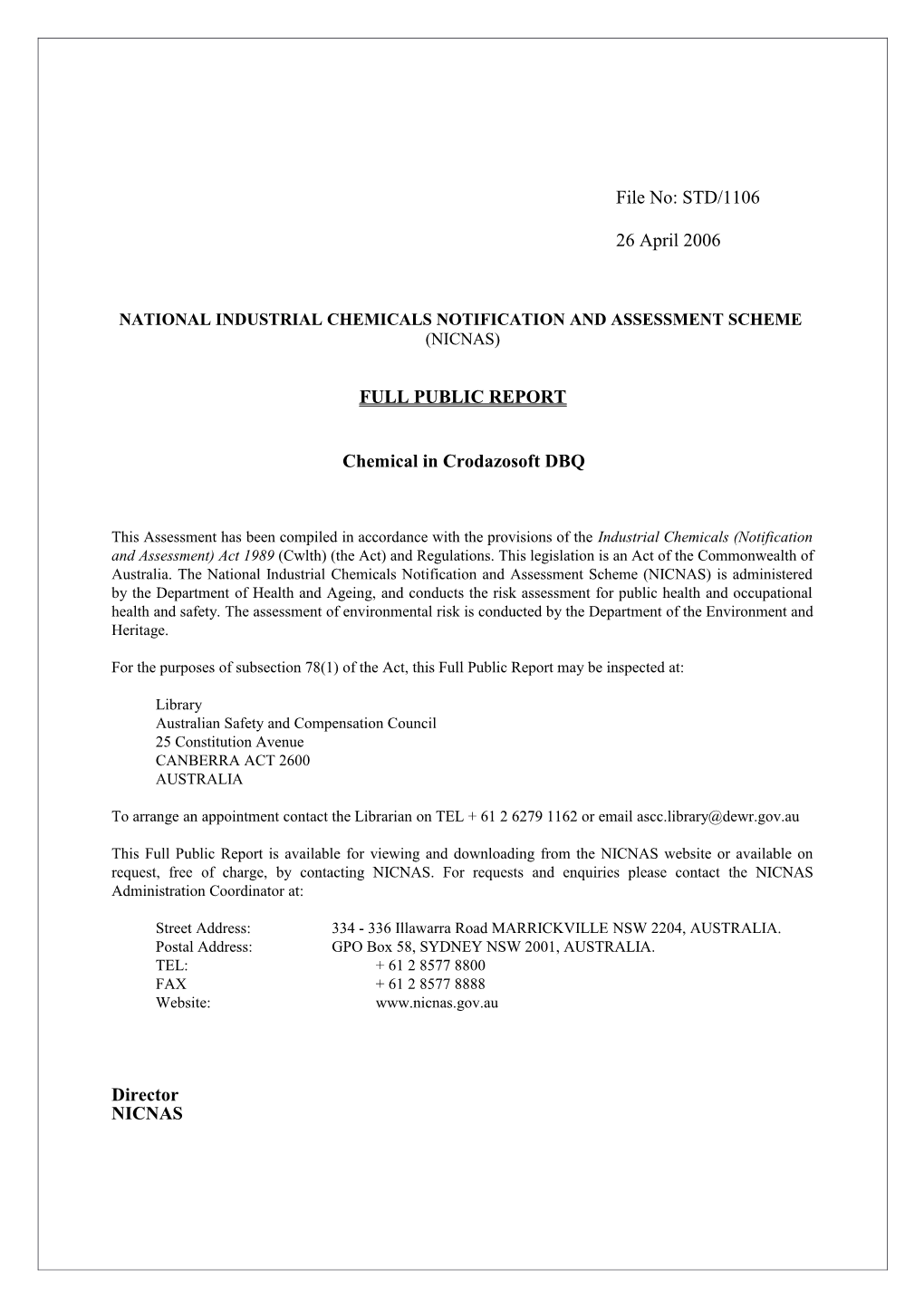 National Industrial Chemicals Notification and Assessment Scheme s2