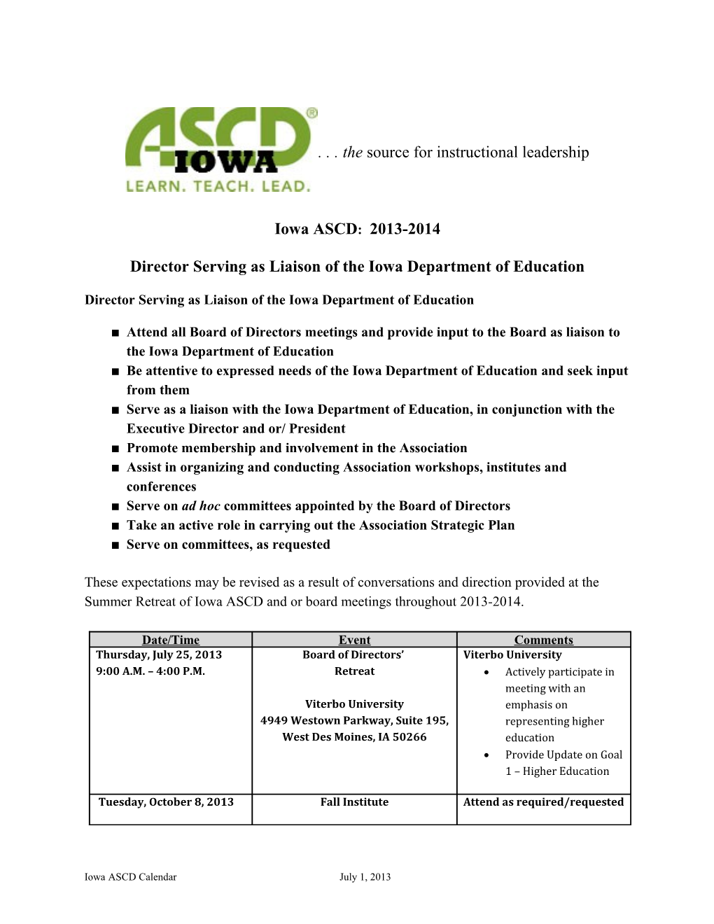 Iowa Ascd Constitution and By-Laws