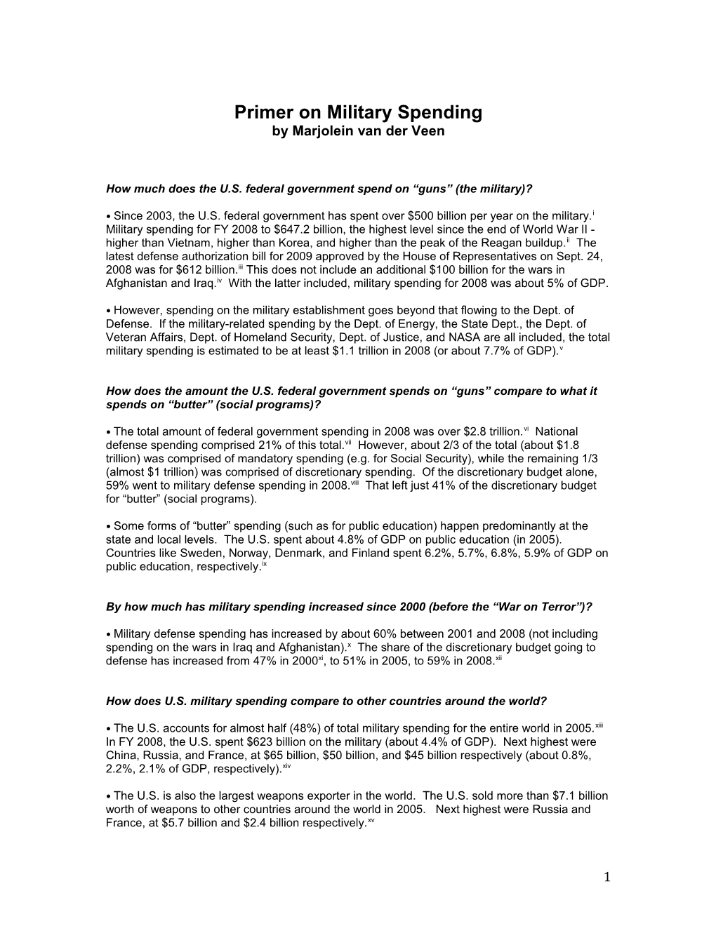 Primer on Military Spending